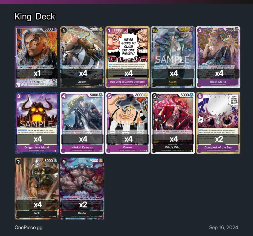 One Piece GG King Deck: https://onepiece.gg king deck